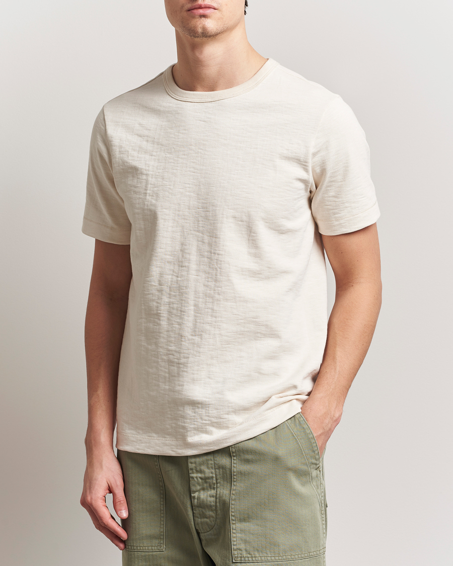Herr | T-Shirts | Merz b. Schwanen | Relaxed Fit Loopwheeled Heavy T-Shirt Nature