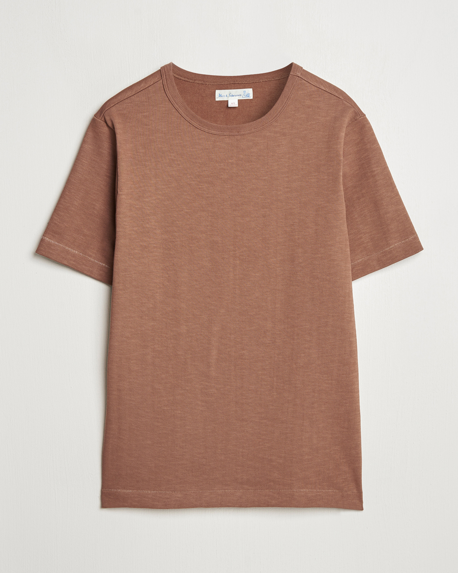 Herr | T-Shirts | Merz b. Schwanen | Relaxed Loopwheeled Heavy T-Shirt Nut