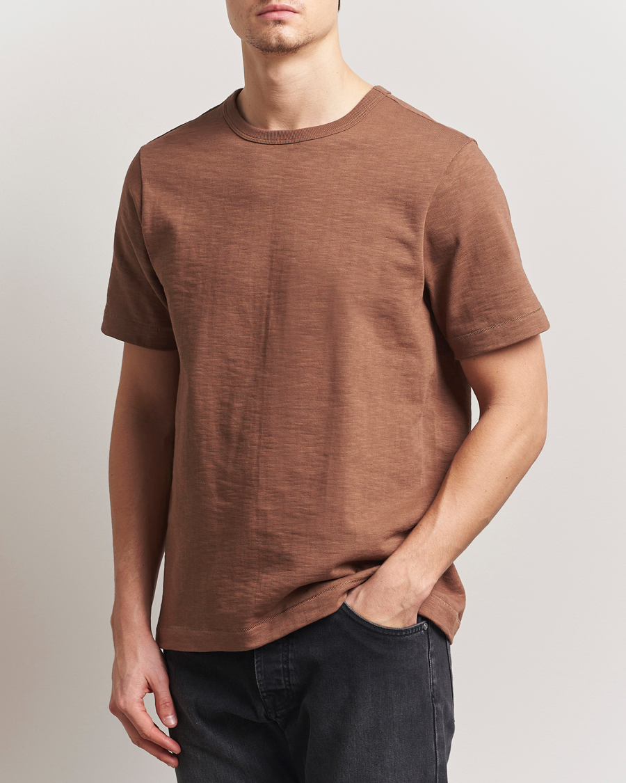 Herr | T-Shirts | Merz b. Schwanen | Relaxed Loopwheeled Heavy T-Shirt Nut