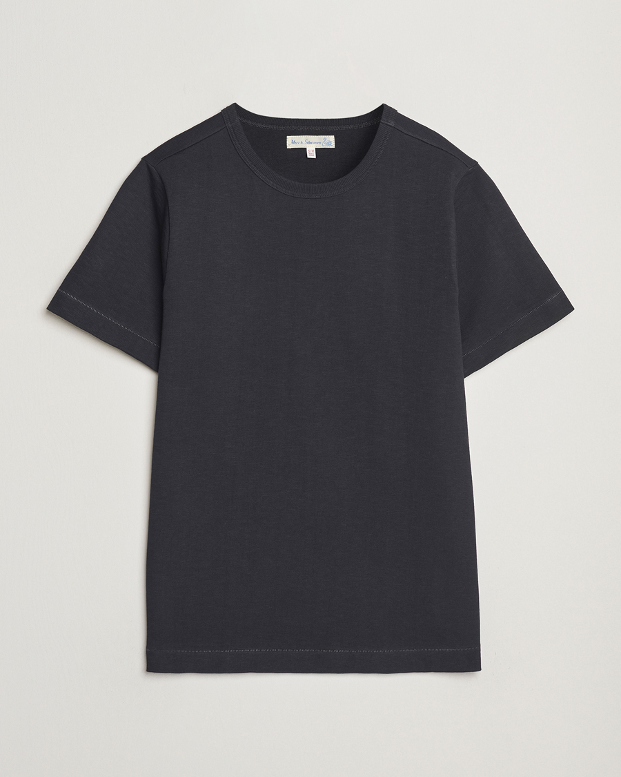 Herr | T-Shirts | Merz b. Schwanen | Relaxed Fit Loopwheeled Heavy T-Shirt Charcoal