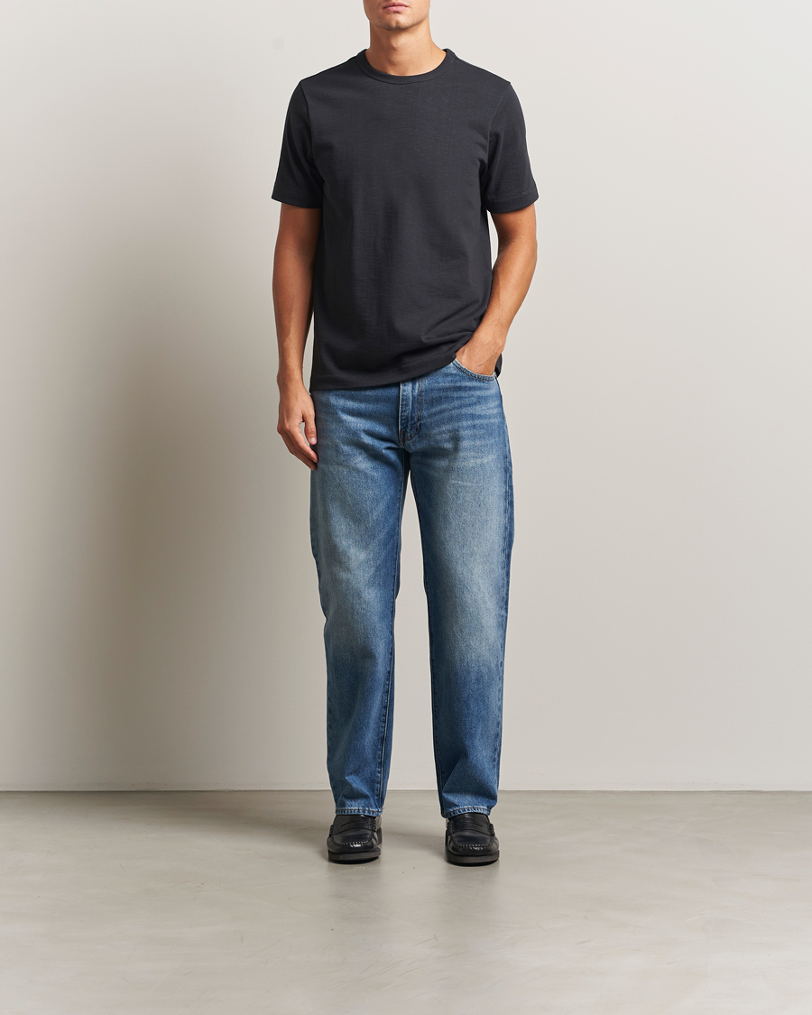 Herr | T-Shirts | Merz b. Schwanen | Relaxed Fit Loopwheeled Heavy T-Shirt Charcoal