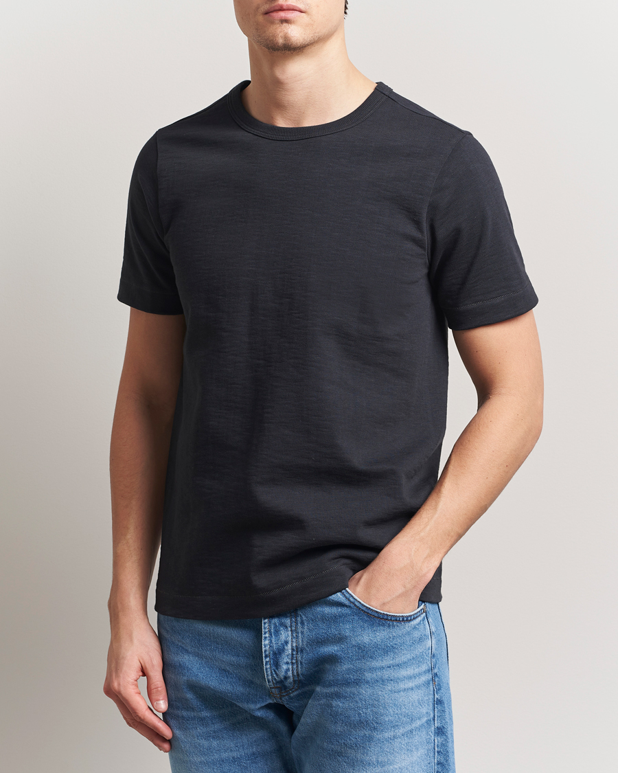 Herr | T-Shirts | Merz b. Schwanen | Relaxed Loopwheeled Heavy T-Shirt Charcoal