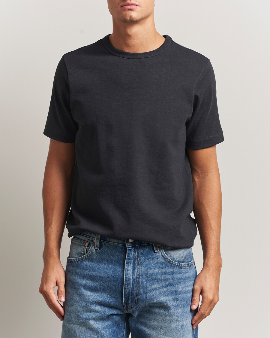 Herr | T-Shirts | Merz b. Schwanen | Relaxed Fit Loopwheeled Heavy T-Shirt Charcoal