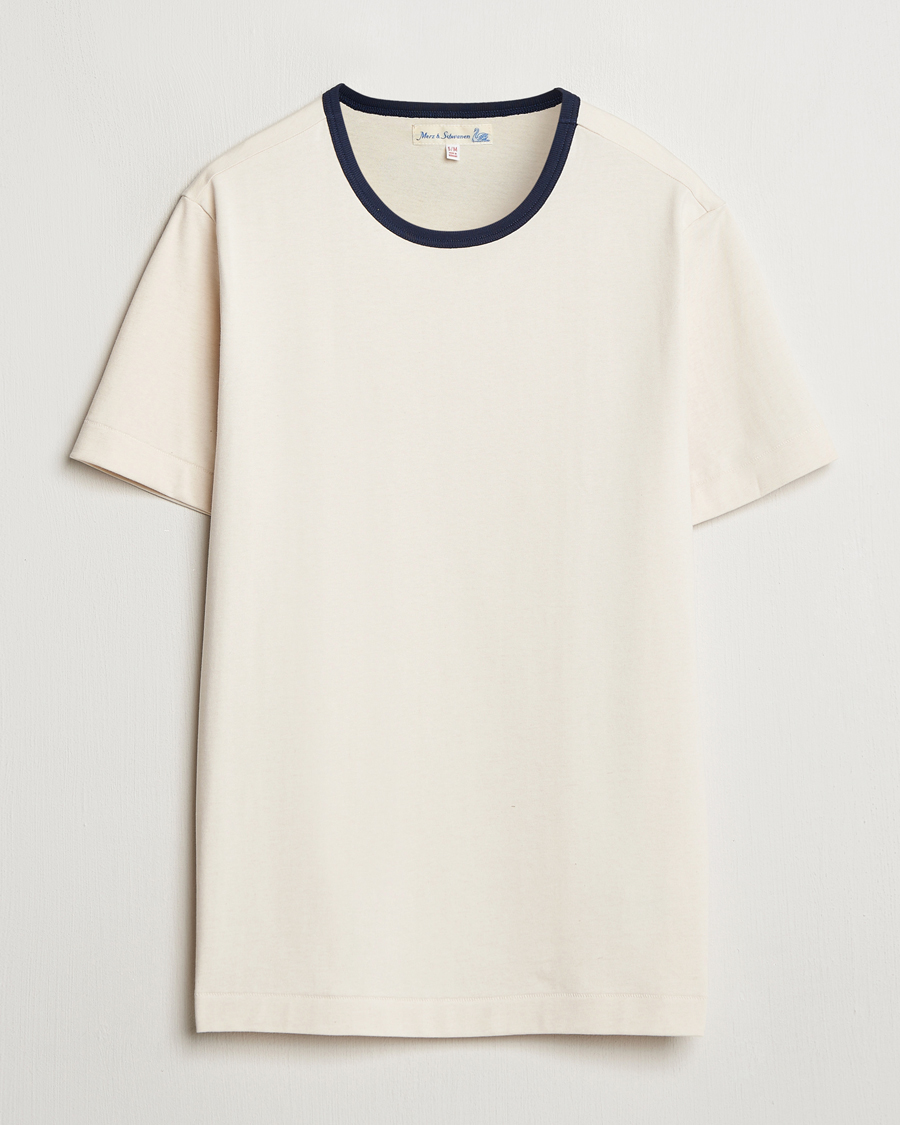 Herr | T-Shirts | Merz b. Schwanen | Classic Fit T-Shirt Nature/Ink