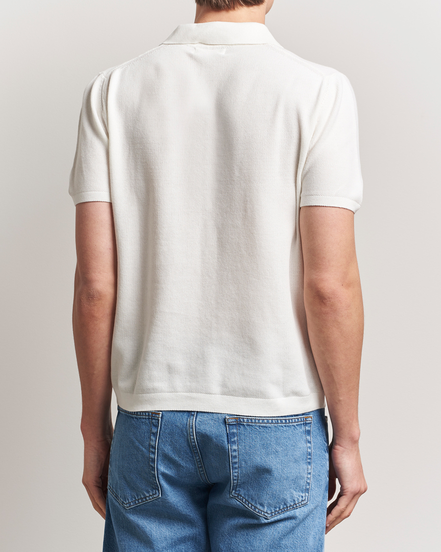 Herr | Pikéer | Merz b. Schwanen | Relaxed Fit Knitted Polo White