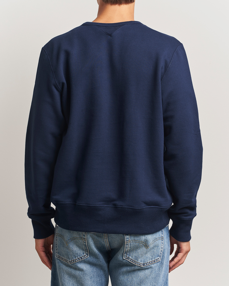 Herr | Tröjor | Merz b. Schwanen | Sturdy Loopback Fleece Sweatshirt Ink Blue