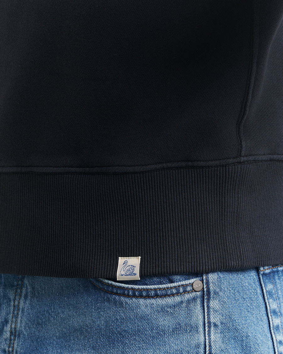 Herr | Tröjor | Merz b. Schwanen | Relaxed Fit Vintage Fleece Half Zip Sweat Charcoal