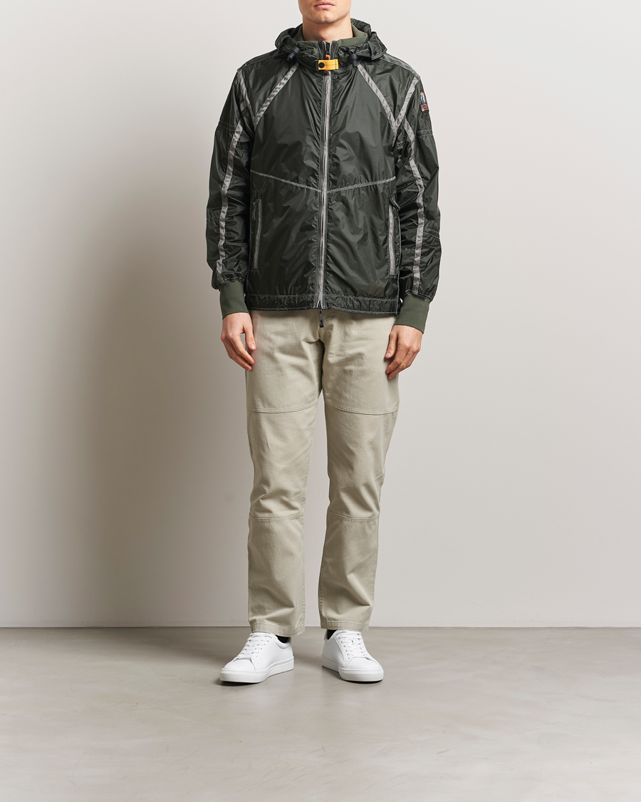 Herr | Jackor | Parajumpers | Edge Nylon Double Ripstop Hooded Jacket Thyme Green