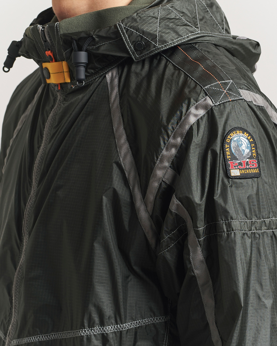 Herr | Jackor | Parajumpers | Edge Nylon Double Ripstop Hooded Jacket Thyme Green