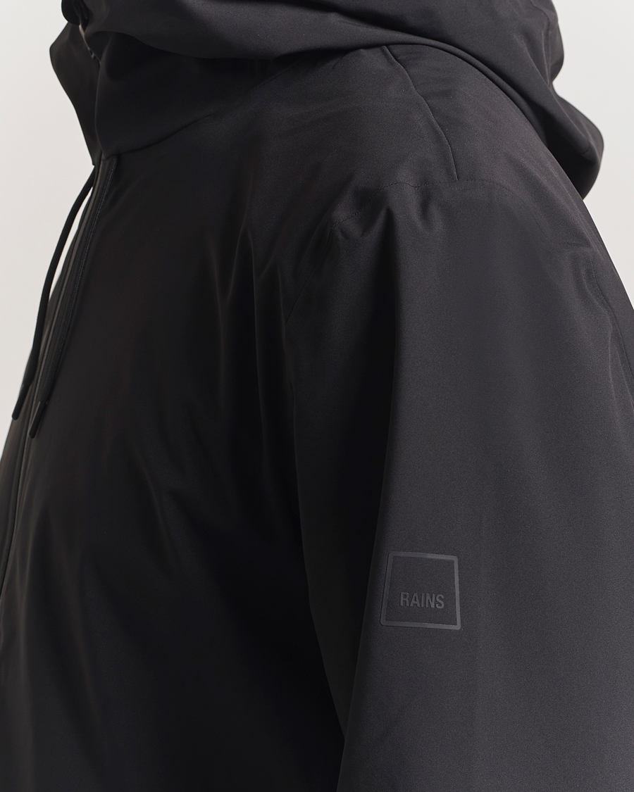 Herr | Jackor | RAINS | Suva Hooded Waterproof Long Jacket Black