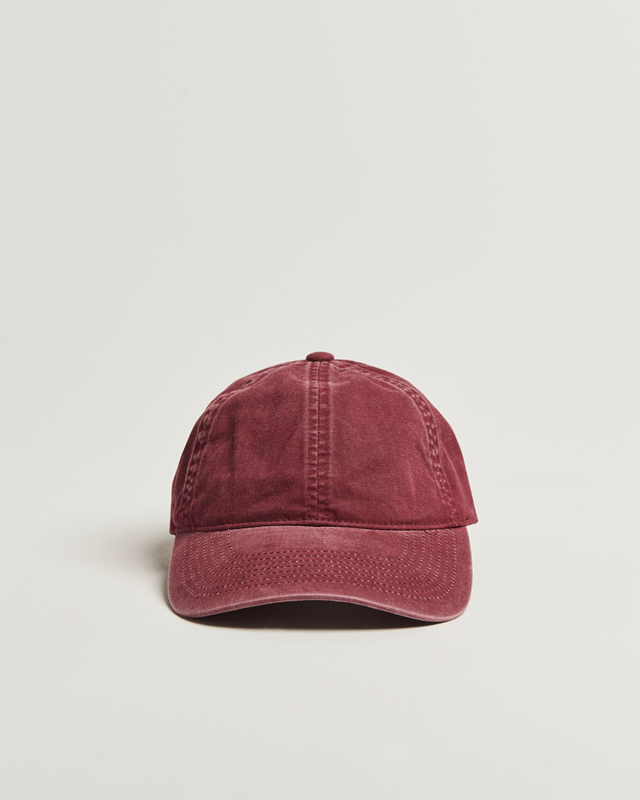 Herr | Hattar & kepsar | Varsity Headwear | Washed Cotton Baseball Cap Burgundy