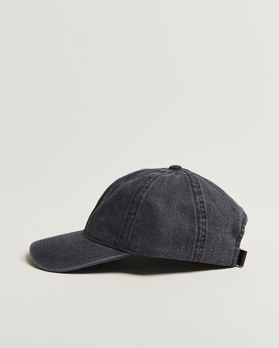 Herr | Hattar & kepsar | Varsity Headwear | Washed Denim Baseball Cap Black