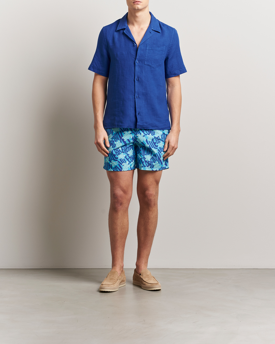 Herr | Badbyxor | Vilebrequin | Moorea Swimshorts Topaze Bleue