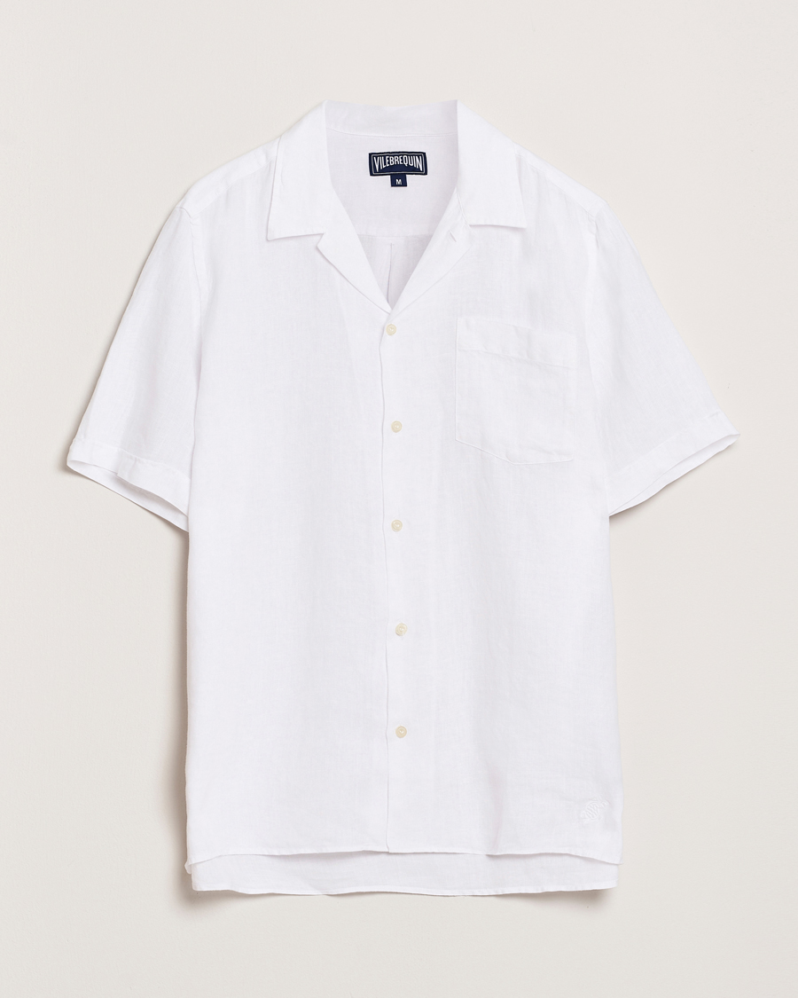 Herr | Skjortor | Vilebrequin | Charli Resort Short Sleeve Shirt Blanc