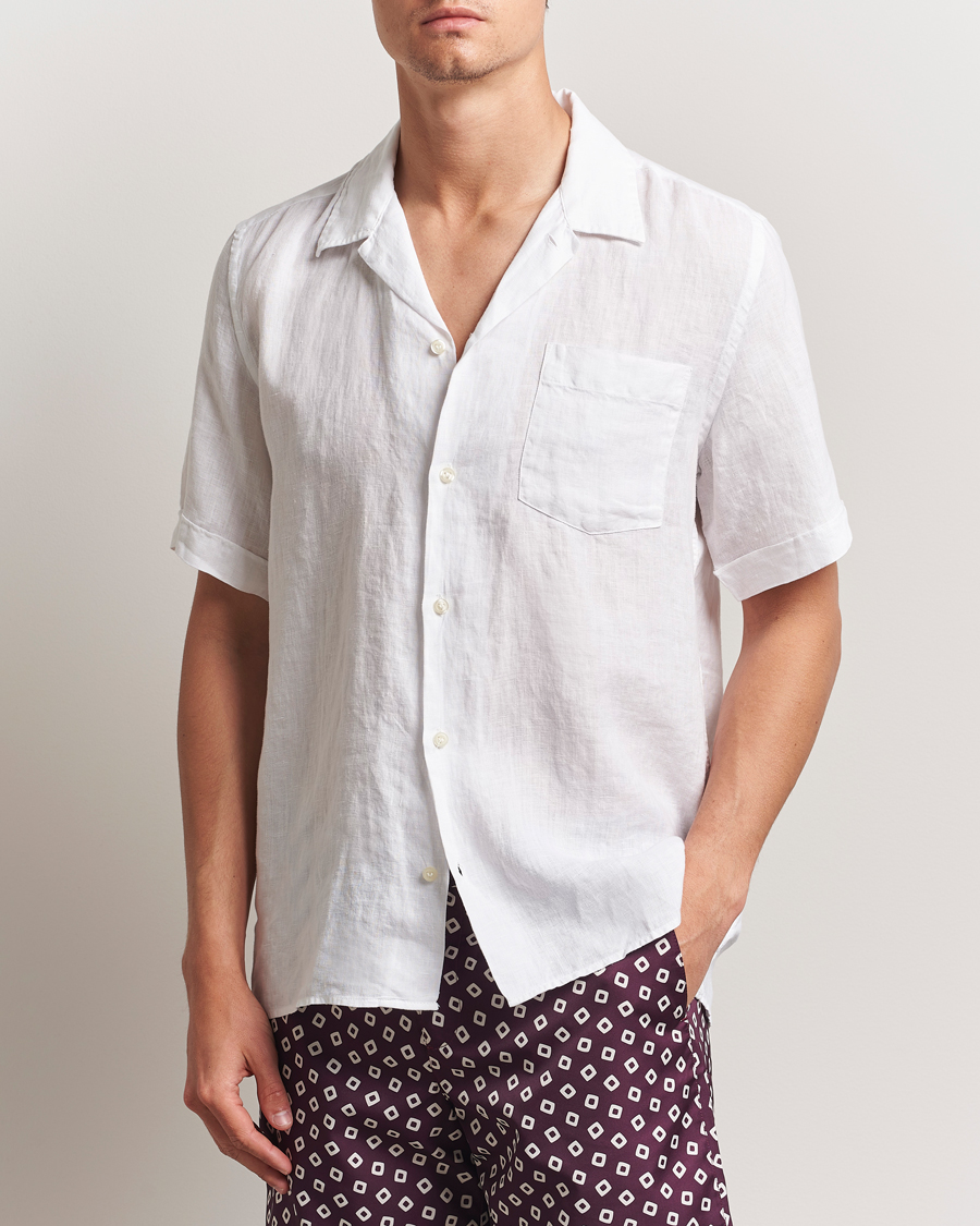 Herr | Skjortor | Vilebrequin | Charli Resort Short Sleeve Shirt Blanc