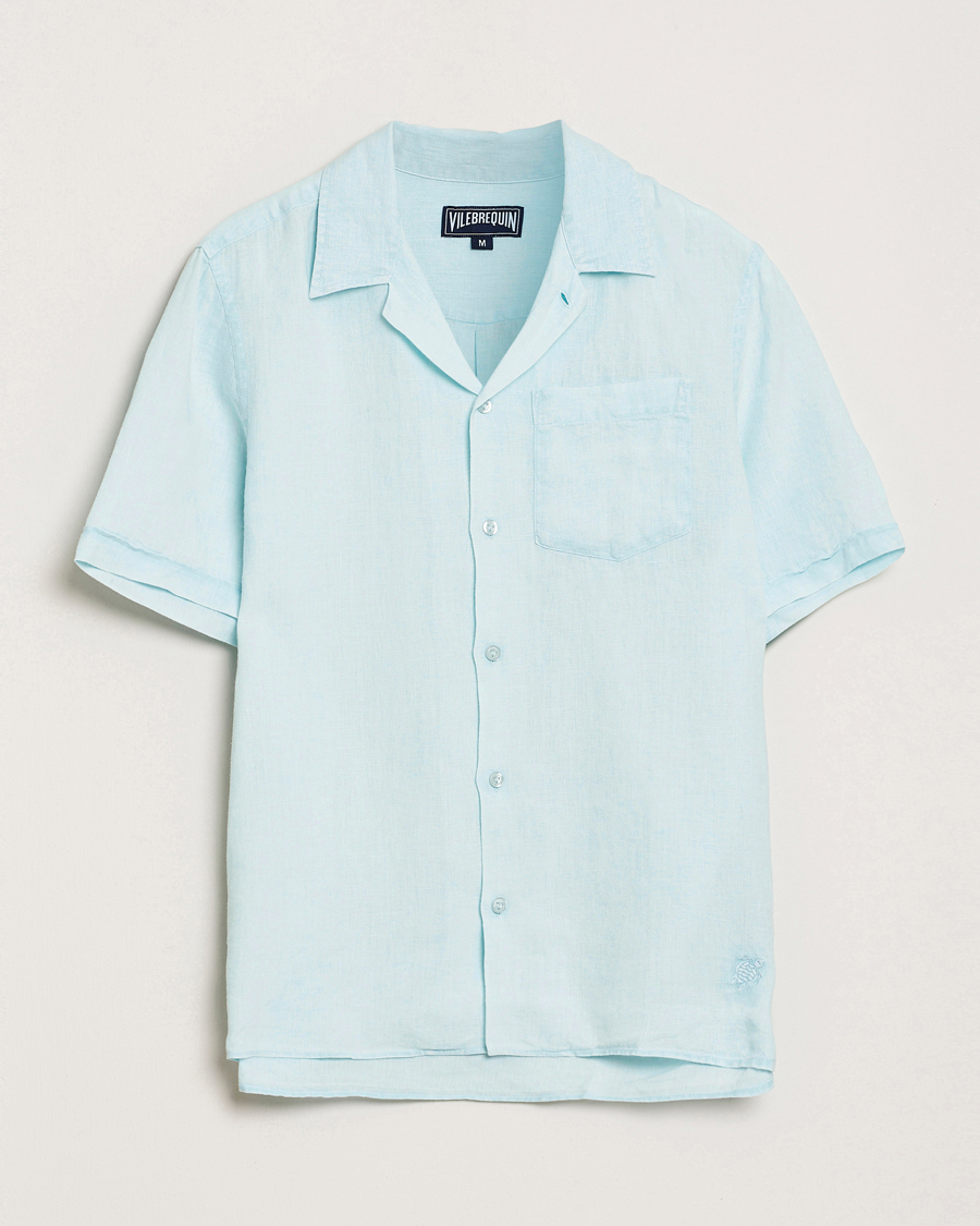 Herr | Skjortor | Vilebrequin | Charli Resort Short Sleeve Shirt Pacific