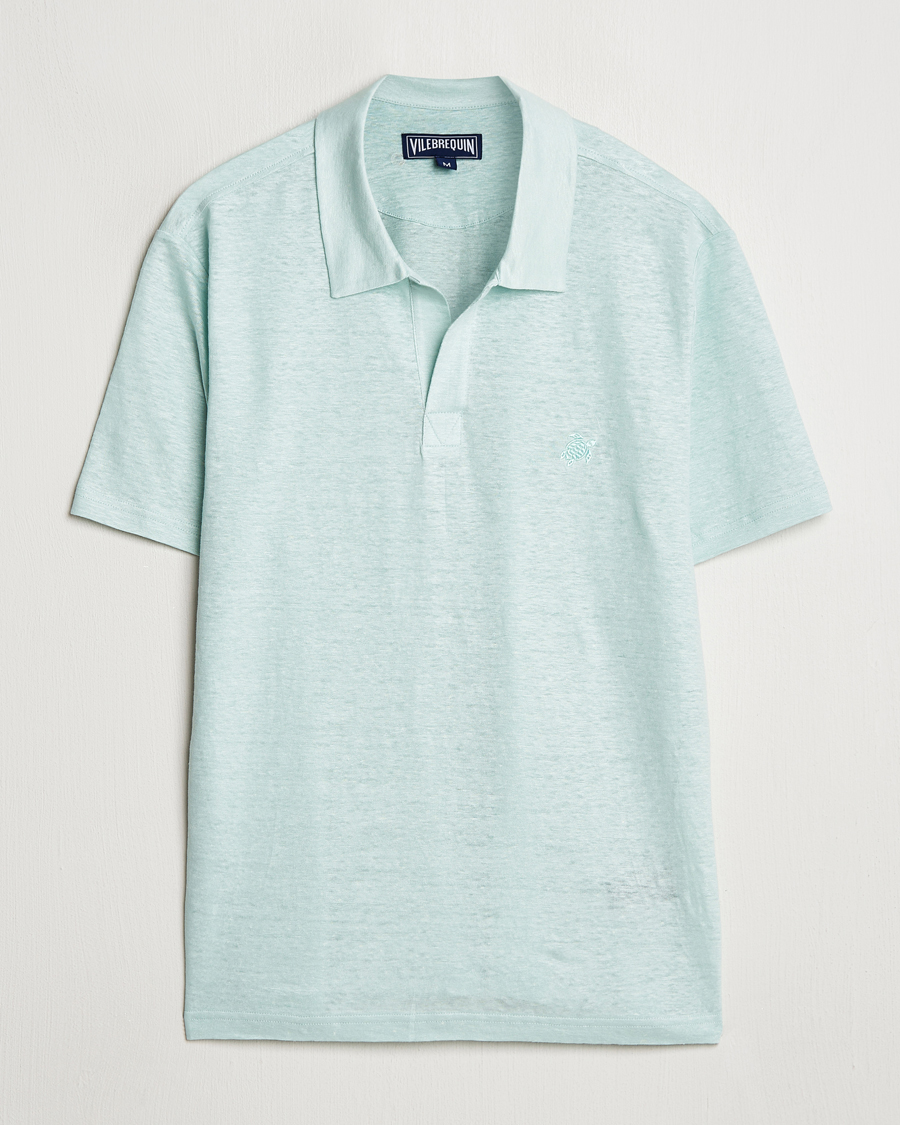 Herr | Pikéer | Vilebrequin | Pyramid Linen Jersey Polo Pacific