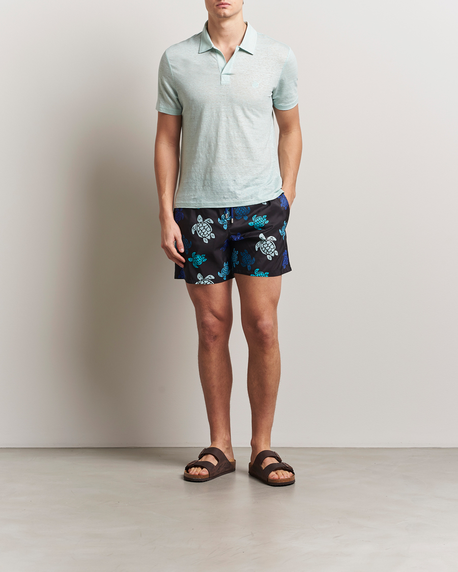 Herr | Pikéer | Vilebrequin | Pyramid Linen Jersey Polo Pacific