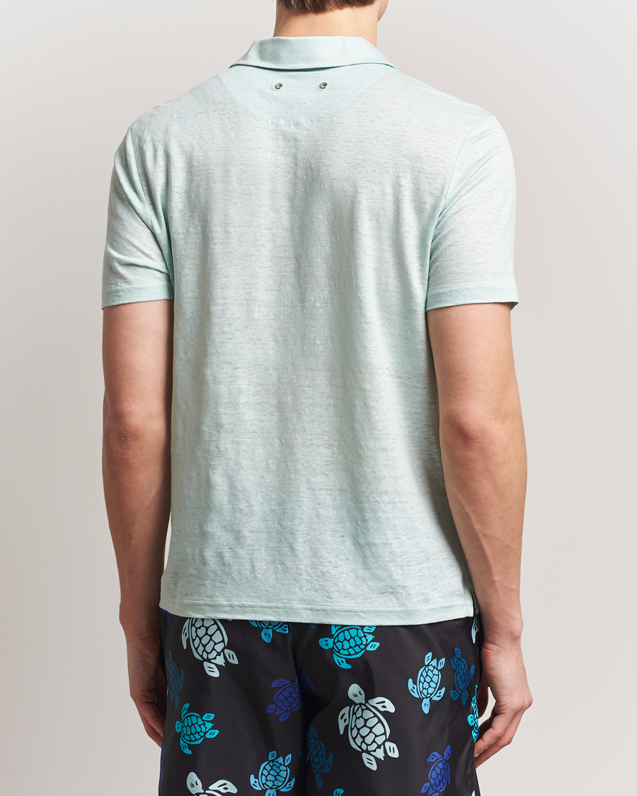Herr | Pikéer | Vilebrequin | Pyramid Linen Jersey Polo Pacific