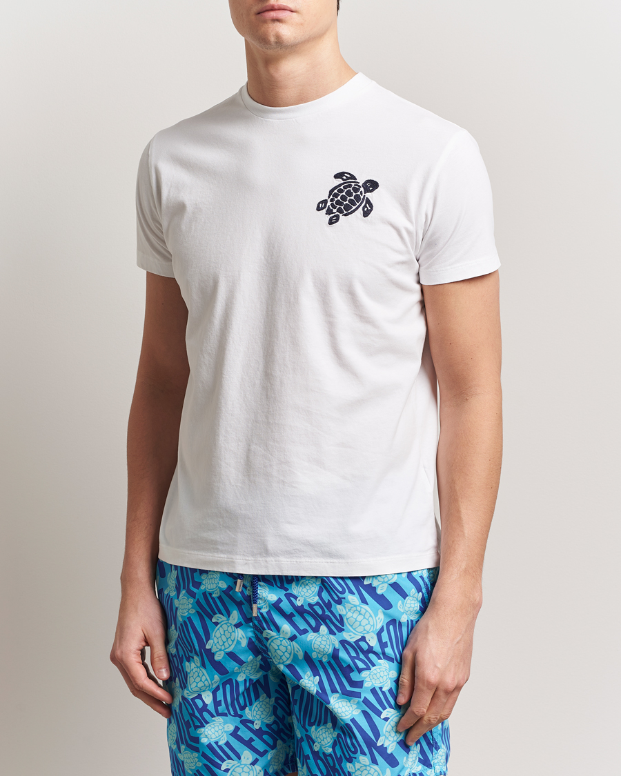 Herr | T-Shirts | Vilebrequin | Turtle Embroidery Crew Neck T-Shirt Blanc