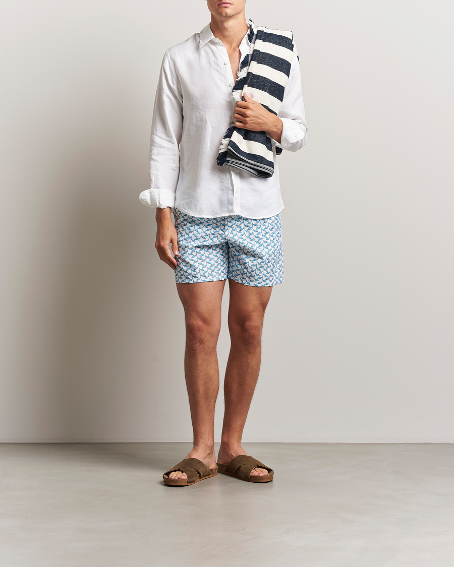 Herr | Badbyxor | Vilebrequin | Moorea Swimshorts Blanc