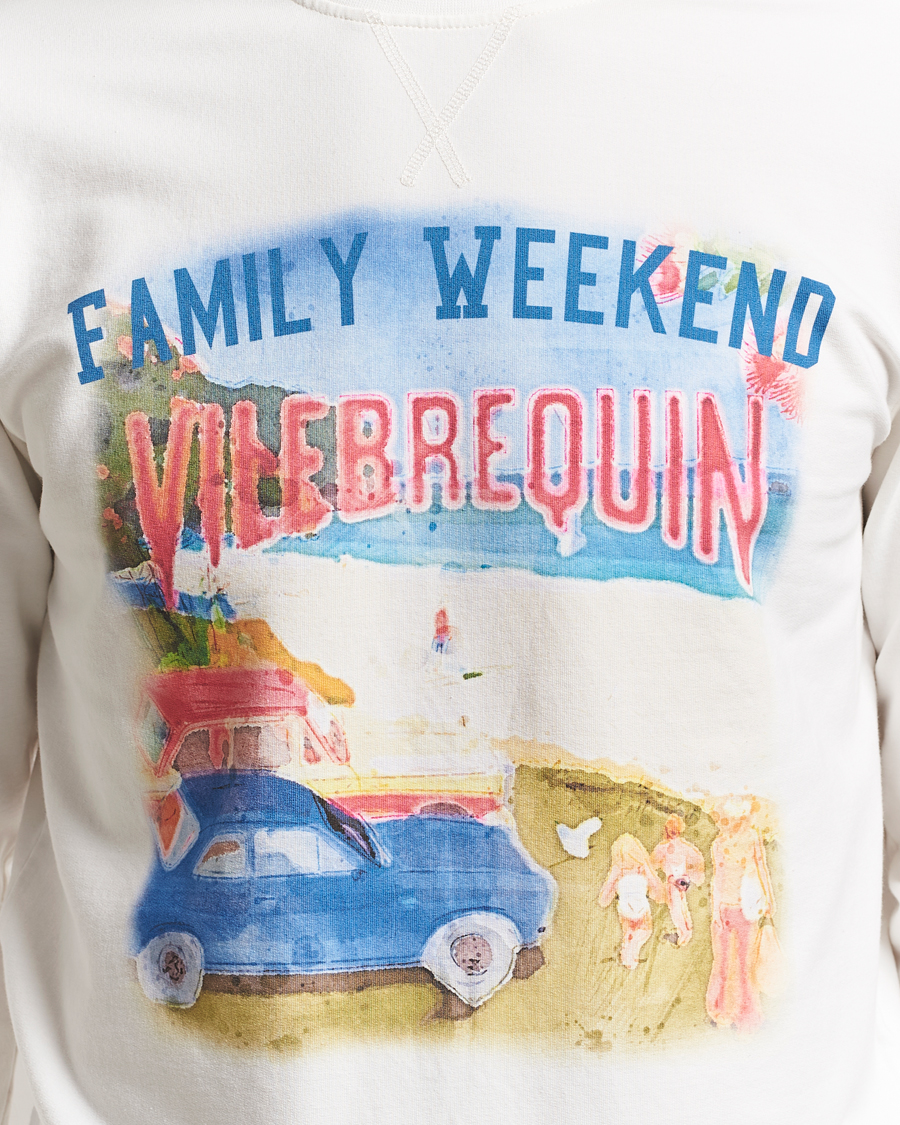 Herr | Tröjor | Vilebrequin | Printed Crew Neck Sweatshirt Off White