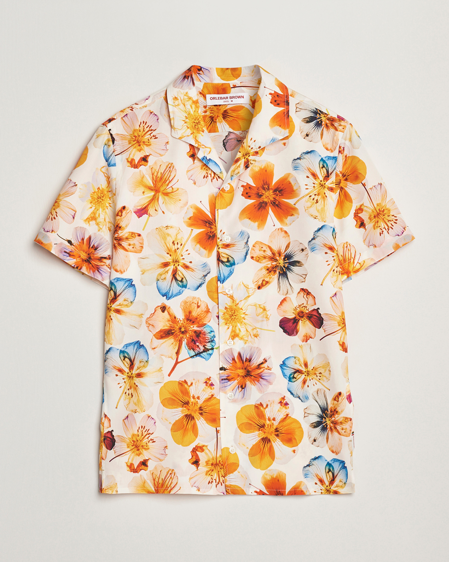 Herr | Skjortor | Orlebar Brown | Hibbert Oshibana Printed Shirt White Sand