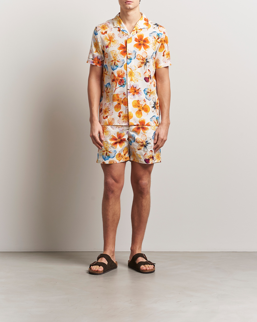 Herr | Skjortor | Orlebar Brown | Hibbert Oshibana Printed Shirt White Sand