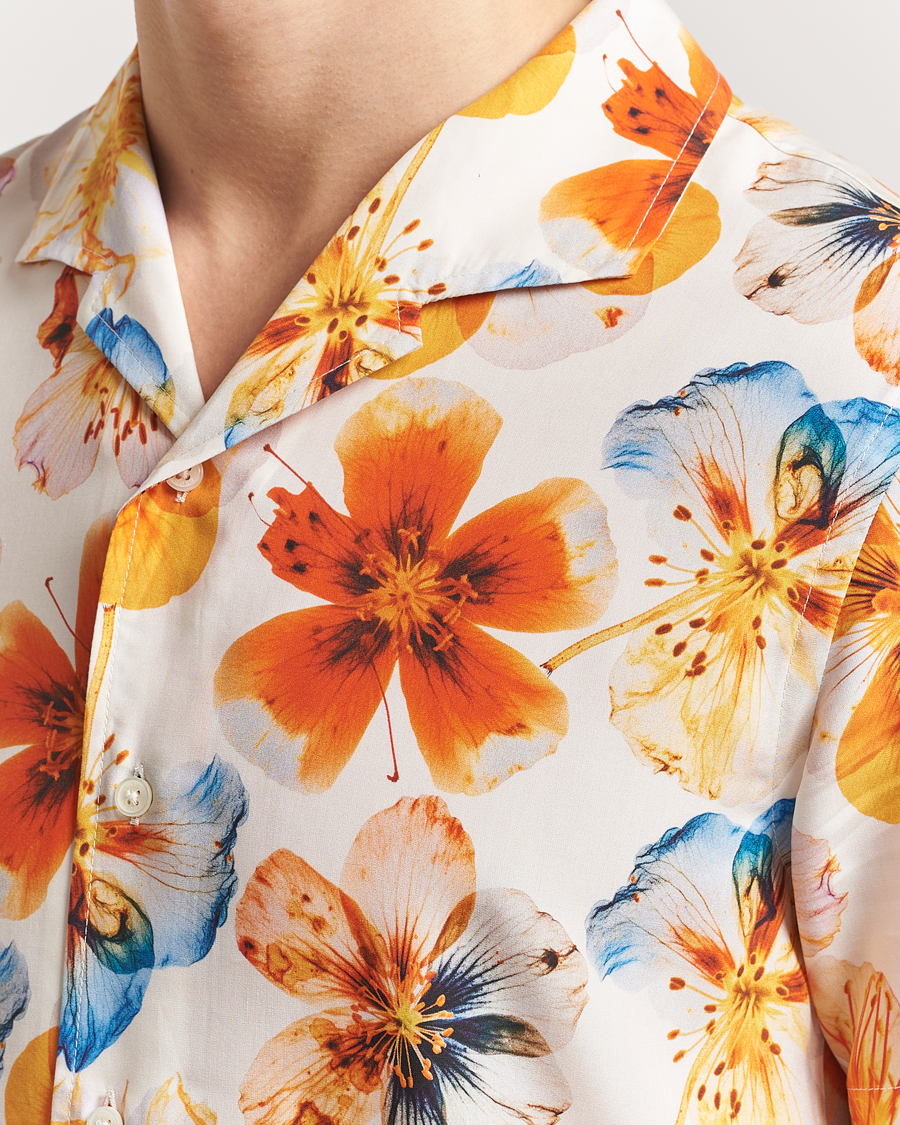 Herr | Skjortor | Orlebar Brown | Hibbert Oshibana Printed Shirt White Sand