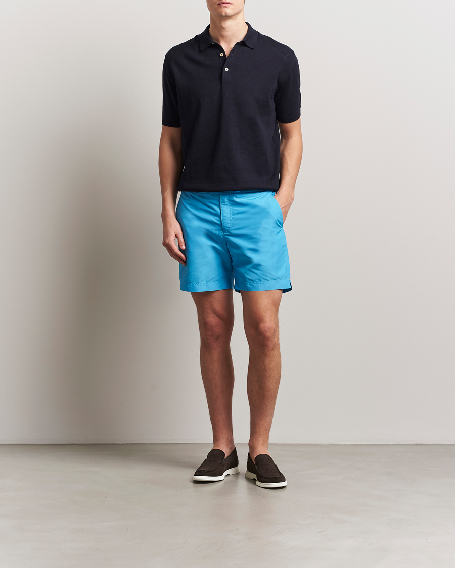 Herr | Badbyxor | Orlebar Brown | Bulldog Drawcord Swimshorts California Blue
