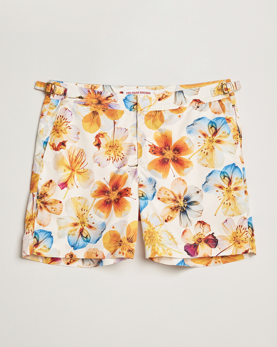 Herr | Badbyxor | Orlebar Brown | Bulldog Oshibana Printed Swimshorts White Sand