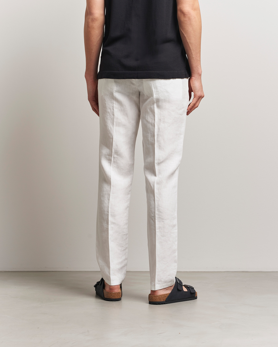 Herr | Byxor | Orlebar Brown | Griffon Italian Linen Trousers White Sand