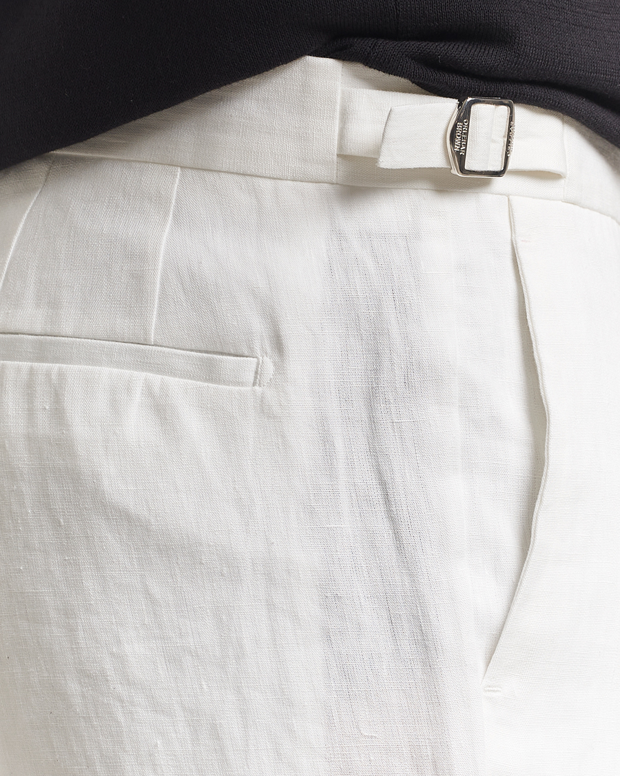 Herr | Byxor | Orlebar Brown | Griffon Italian Linen Trousers White Sand