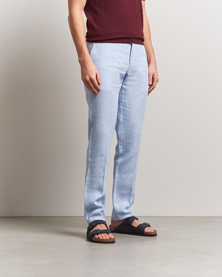 Herr | Byxor | Orlebar Brown | Griffon Linen Trousers Springwater Blue