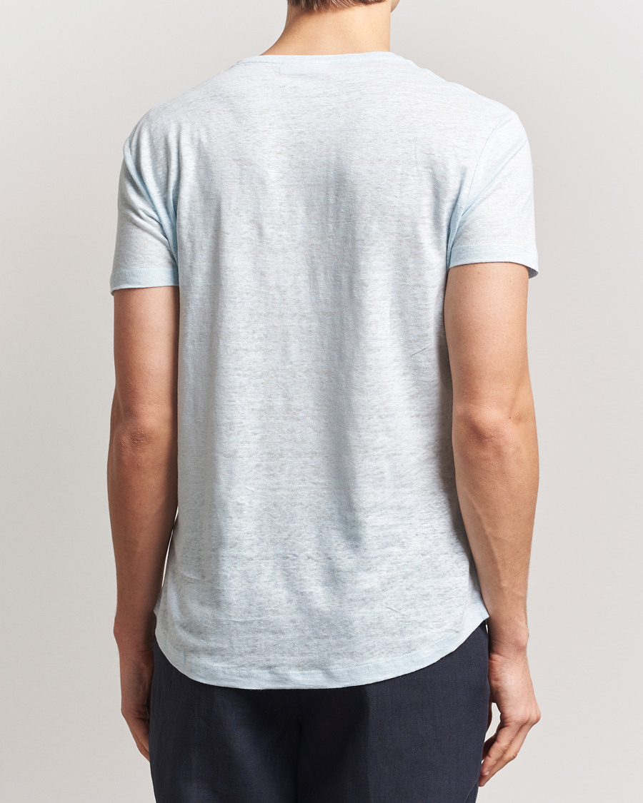 Herr | T-Shirts | Orlebar Brown | OB Linen T-Shirt Springwater Blue