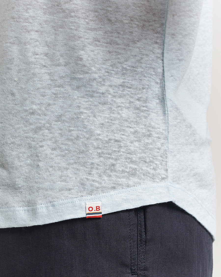 Herr | T-Shirts | Orlebar Brown | OB Linen T-Shirt Springwater Blue