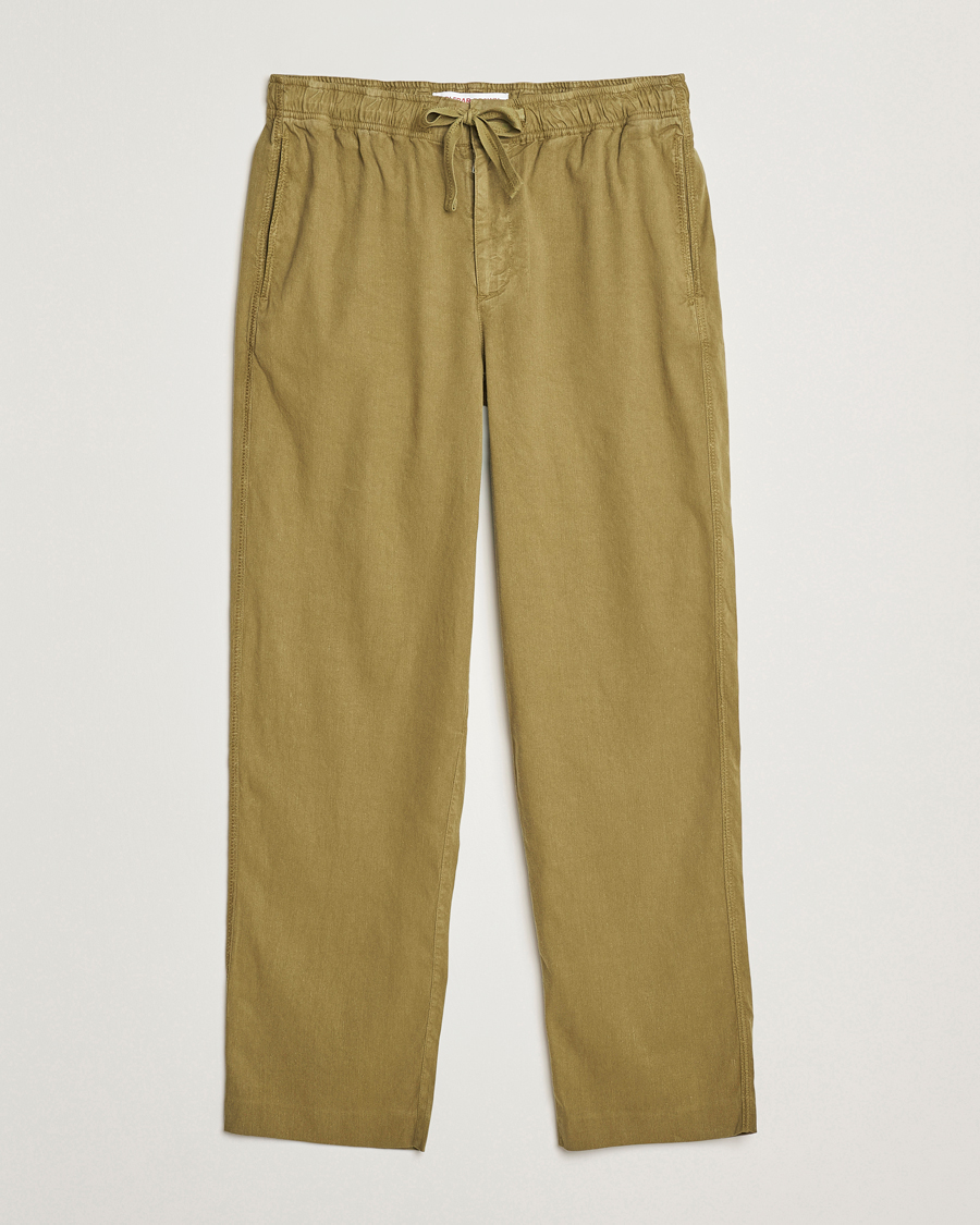 Herr | Byxor | Orlebar Brown | Alex Garment Dyed Linen Pants Agave Green