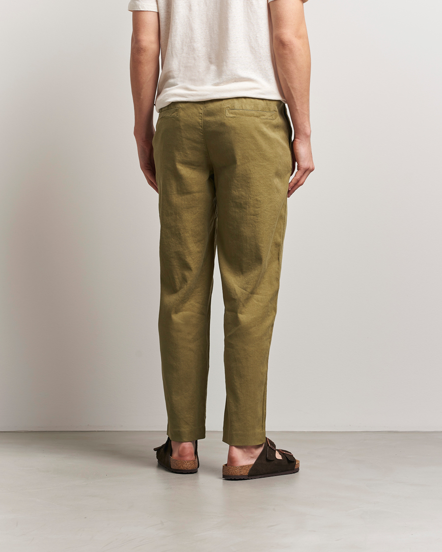 Herr | Byxor | Orlebar Brown | Alex Garment Dyed Linen Pants Agave Green