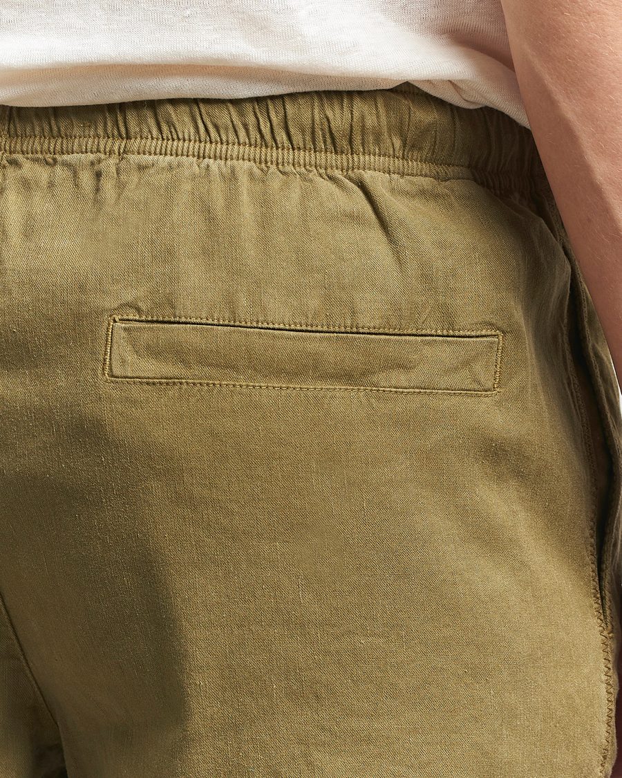 Herr | Byxor | Orlebar Brown | Alex Garment Dyed Linen Pants Agave Green