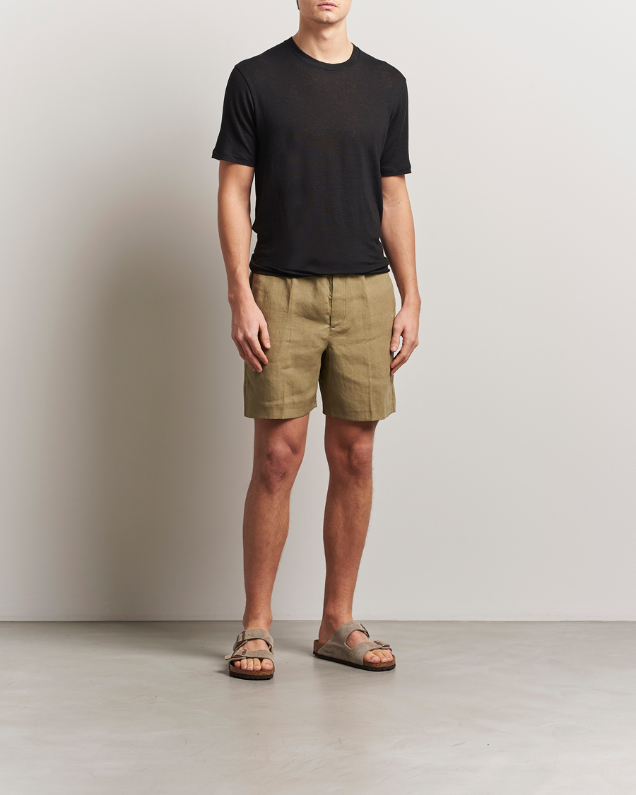 Herr | T-Shirts | Orlebar Brown | Standard Linen T-Shirt Black