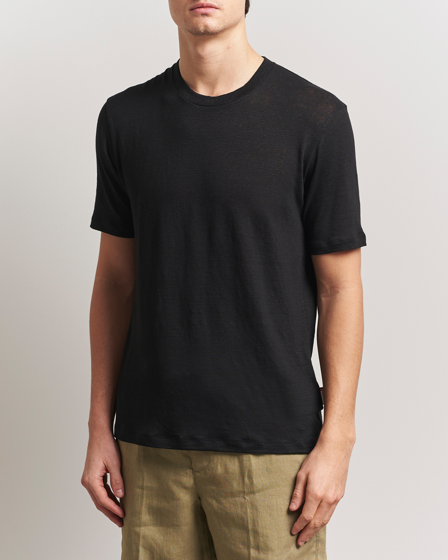 Herr | T-Shirts | Orlebar Brown | Standard Linen T-Shirt Black
