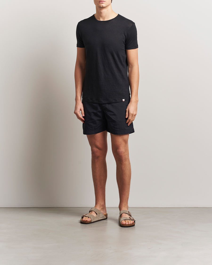 Herr | T-Shirts | Orlebar Brown | Linen T-Shirt Black