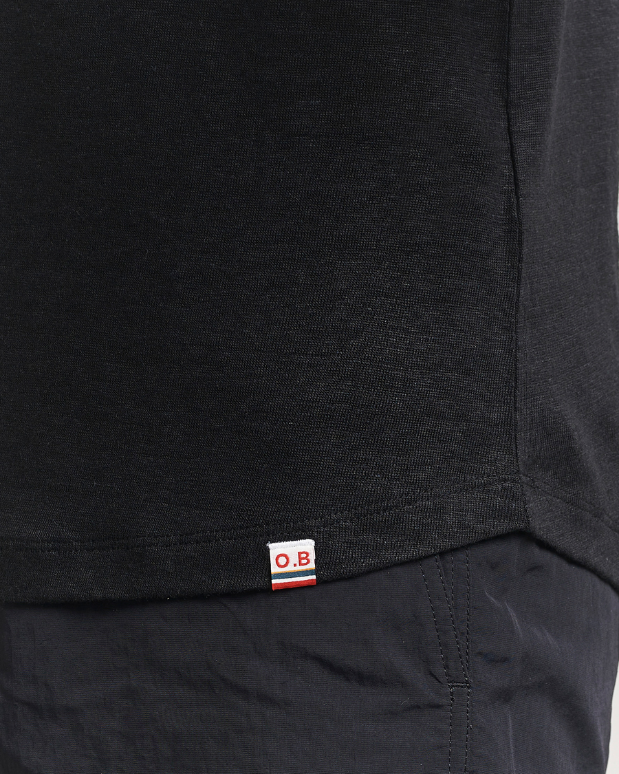 Herr | T-Shirts | Orlebar Brown | Linen T-Shirt Black