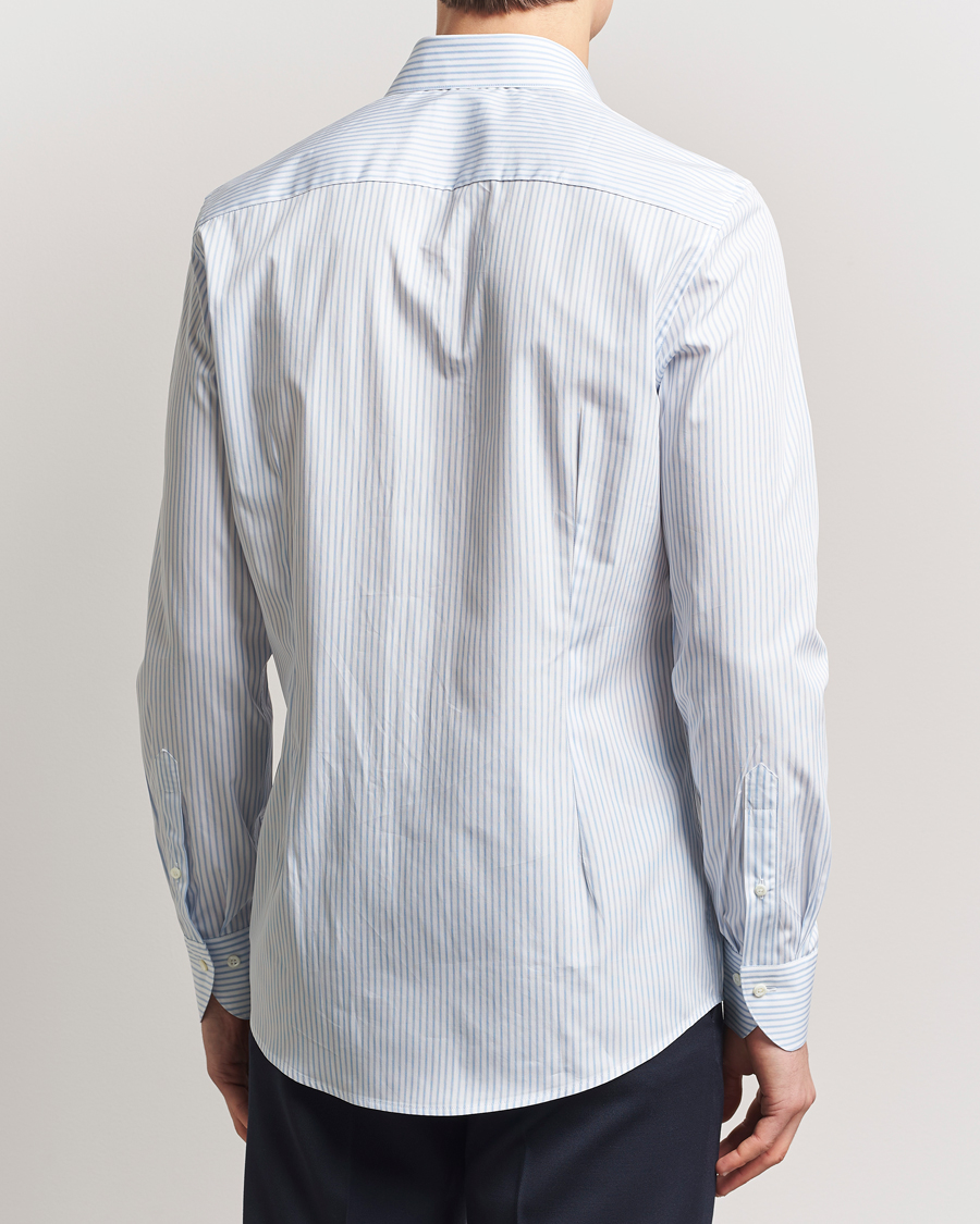 Herr | Skjortor | Stenströms | Slimline Striped Poplin Shirt White/Blue