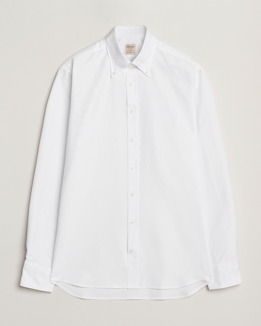 Herr | Skjortor | Stenströms | Fitted Body Heavy Oxford Shirt White