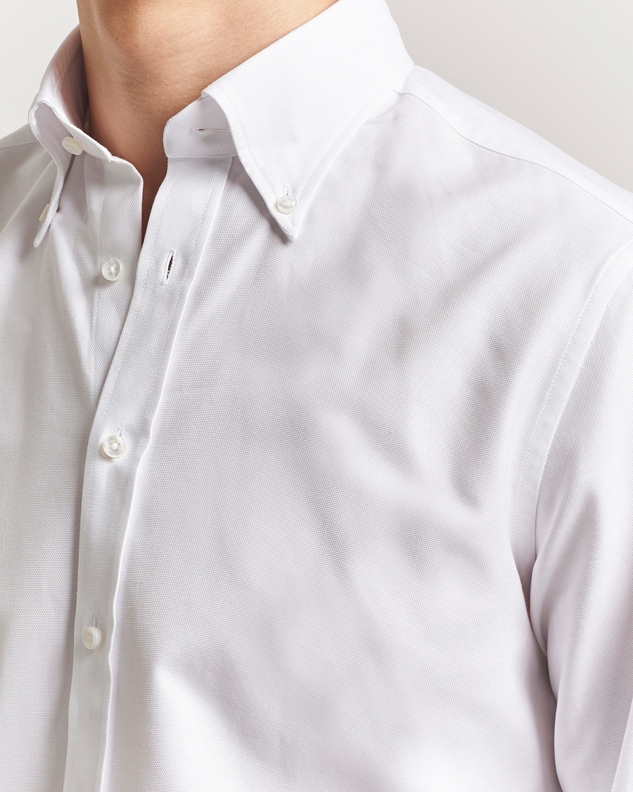 Herr | Skjortor | Stenströms | Fitted Body Heavy Oxford Shirt White