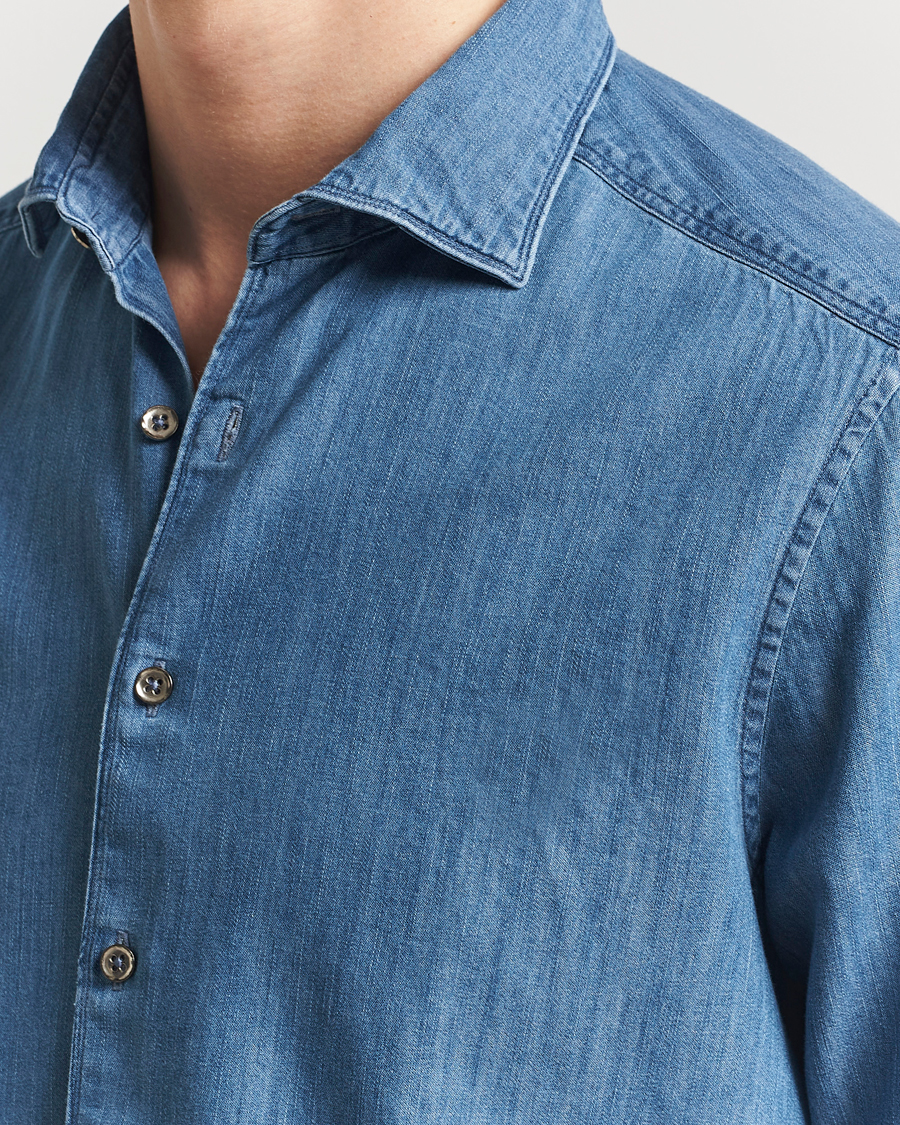 Herr | Skjortor | Stenströms | Slimline Denim Shirt Blue