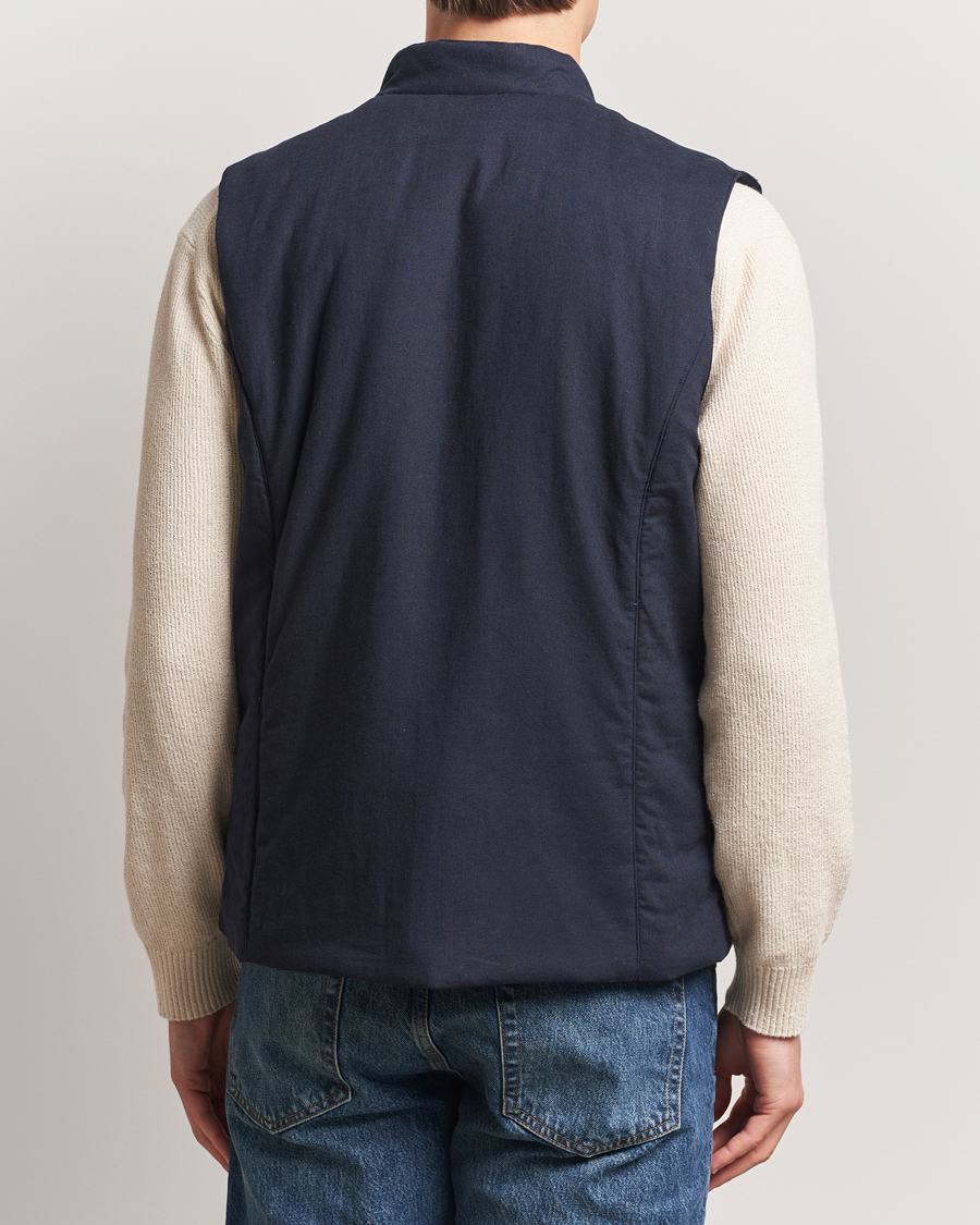 Herr | Västar | Stenströms | Linen/Alcantar Vest Navy