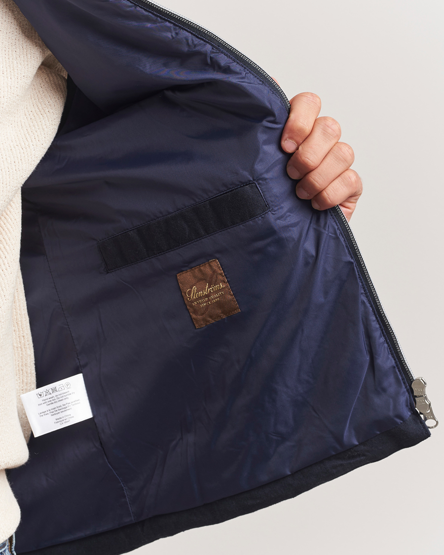 Herr | Jackor | Stenströms | Linen/Alcantar Vest Navy