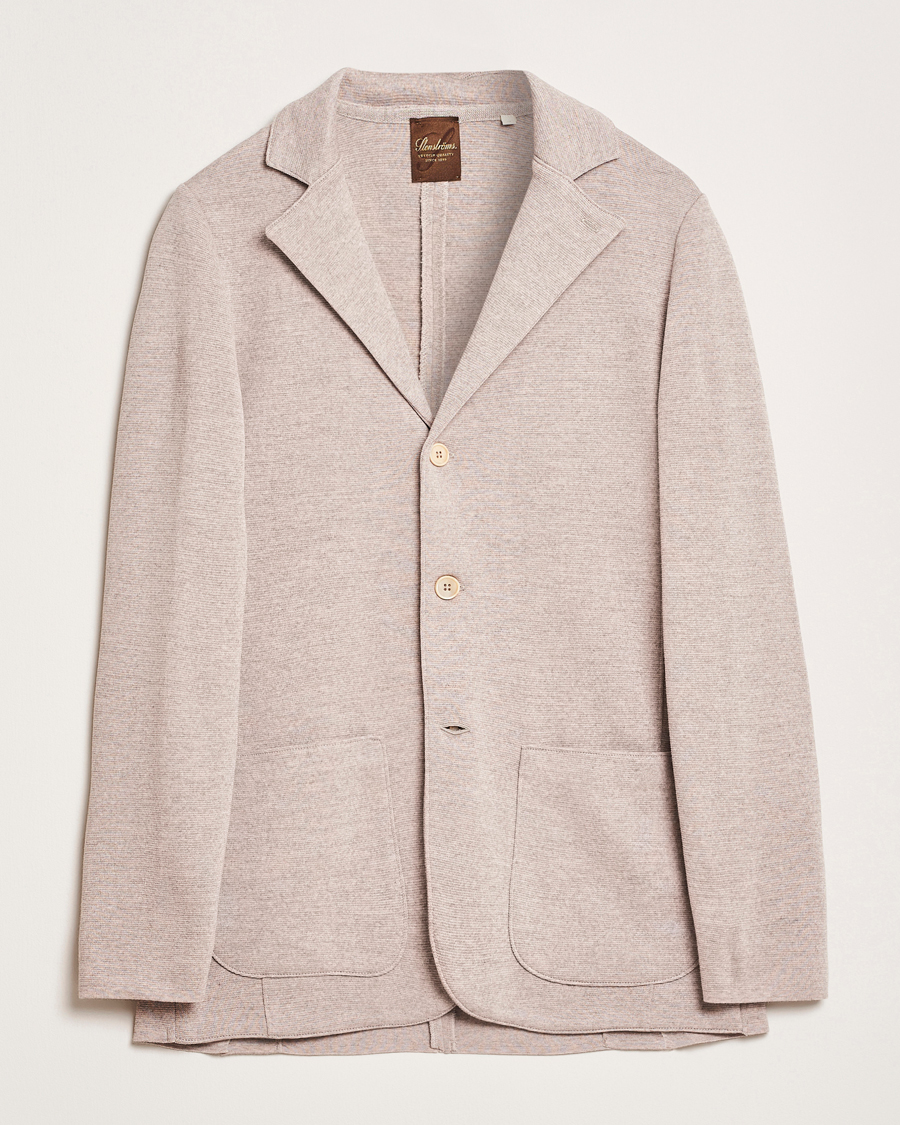 Herr | Kavajer | Stenströms | Milano Knitted Blazer Beige